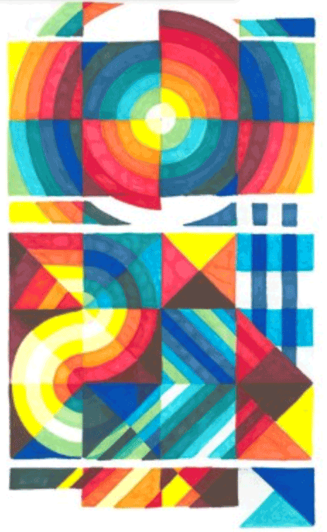 multi-colored pattern