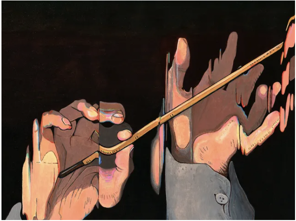 illustration of conductors hands